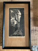 Houtsnede “Lugano” J. Schuddeboom, Antiek en Kunst, Ophalen of Verzenden