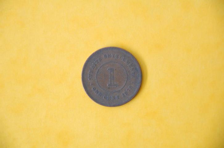 Strait Settlements : ONE CENT 1873 - PLUS RARE, Timbres & Monnaies, Monnaies | Asie, Monnaie en vrac, Asie du Sud Est, Envoi