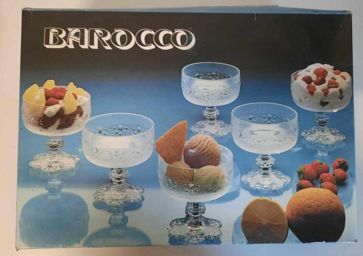 Set van 6 Prachtige Dessertcoupes In doos Slecht 2x Gebruikt, Huis en Inrichting, Keuken | Servies, Nieuw, Schaal of Schalen, Ophalen of Verzenden