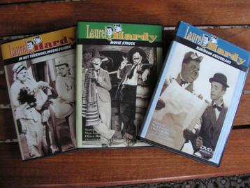 Drie dvd’s met films van Laurel & Hardy.
