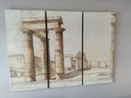 schilderij 3 delig Akropolis, Antiek en Kunst, Ophalen of Verzenden