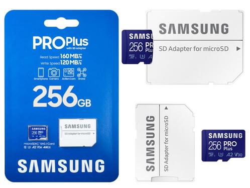 Samsung PRO Plus microSDXC (2021) 256GB, Audio, Tv en Foto, Foto | Geheugenkaarten, Nieuw, MicroSDXC, 256 GB, Ophalen of Verzenden