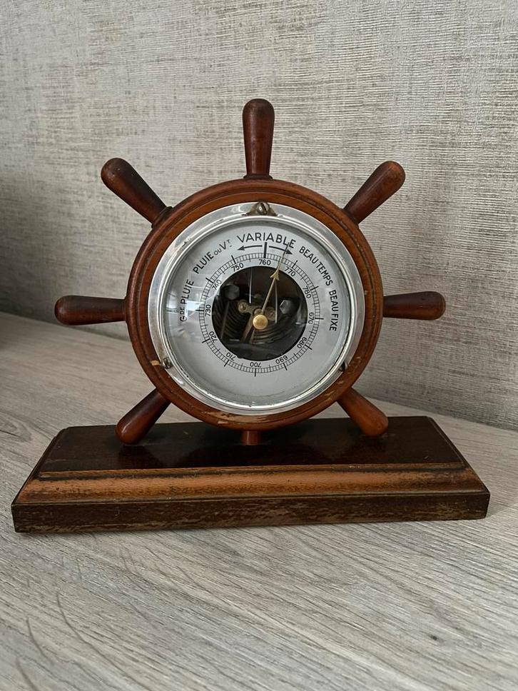 Oude houten barometer, Audio, Tv en Foto, Weerstations en Barometers, Gebruikt, Barometer, Ophalen
