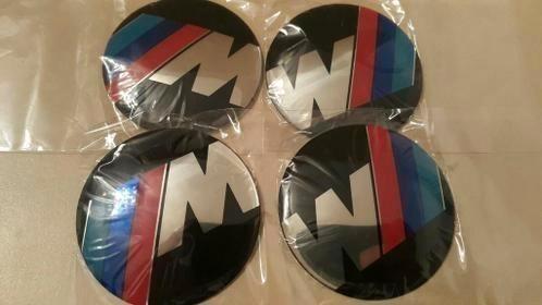 Bmw stickers/logo's blauw wit/zwart wit / m style 4 x 65 mm, Auto diversen, Autostickers, Ophalen of Verzenden