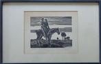 FRANK-IVO VAN DAMME / PALLIETER & MARIEKEN HOUTSNEDE 33x51cm, Antiek en Kunst, Kunst | Litho's en Zeefdrukken, Ophalen of Verzenden