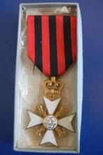 Médaille Croix civique or Belge de 1ère classe 40-45, Ophalen of Verzenden, Landmacht, Lintje, Medaille of Wings