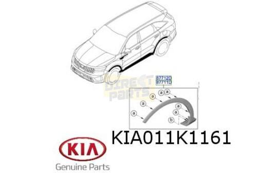 Kia Sorento wielkuiplijst Links op voorscherm Origineel! 877, Auto-onderdelen, Carrosserie, Spatbord, Kia, Nieuw, Ophalen of Verzenden