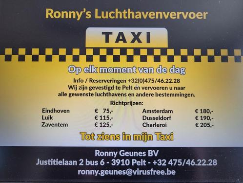 Ronny's Luchthaven taxi, Diensten en Vakmensen, Koeriers, Chauffeurs en Taxi's