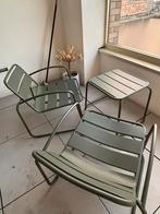 Tuinset (tafeltje en twee stoelen) + gratis kussens!, Ophalen, Gebruikt