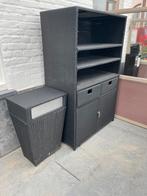 Terras kast + vuilbak, Tuin en Terras, Ophalen, Gebruikt, Kunststof, Overige typen
