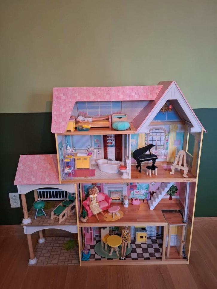 Houten poppenhuis XXL merk Kidkraft, Kinderen en Baby's, Speelgoed | Poppenhuizen, Zo goed als nieuw, Poppenhuis, Ophalen