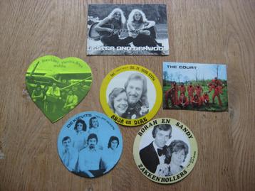 Allerlei Vintage Stickers Duo Zangers Muziek en Artiesten beschikbaar voor biedingen