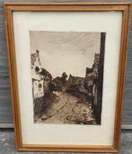Gravure ruelle signe Maurice Émile blieck, Antiek en Kunst, Kunst | Etsen en Gravures, Ophalen of Verzenden