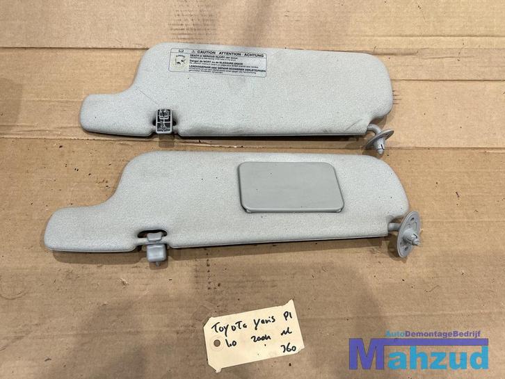 TOYOTA YARIS P1 Links rechts zonneklep 1999-2005, Auto-onderdelen, Interieur en Bekleding, Toyota, Gebruikt, Ophalen of Verzenden