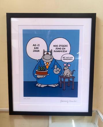 Gelimiteerde oplage zeefdruk/litho van philippe geluck beschikbaar voor biedingen