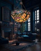 Tiffany lamp, Huis en Inrichting, Ophalen, Zo goed als nieuw, Glas