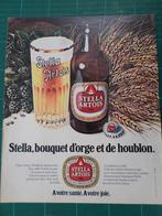 Stella artois bière - publicité papier - années '60-'70, Collections, Marques & Objets publicitaires, Autres types, Utilisé, Enlèvement ou Envoi