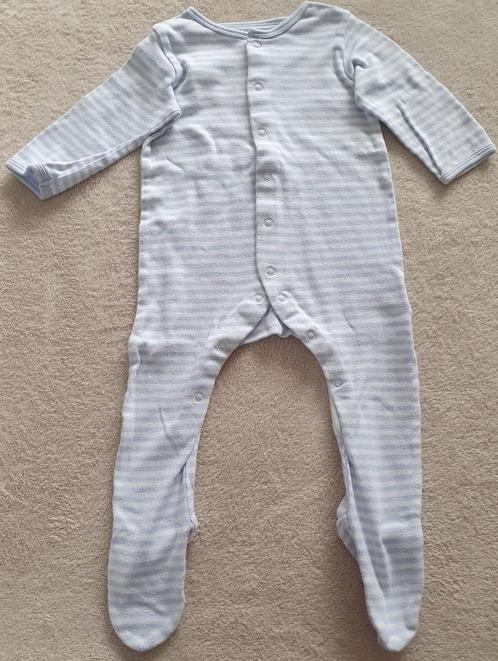 Pyjama grenouillère ligné bleu ciel et blanc - Taille 6 mois, Enfants & Bébés, Vêtements de bébé | Taille 68, Comme neuf, Garçon