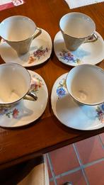 4 tassen en ondertassen boch fleur de saxe, Antiek en Kunst, Ophalen of Verzenden
