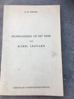 Keurbladzijden werk van Karel Leonard - Custers - didactiek, Ophalen of Verzenden