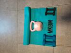 2 sets halters + kettlebell + yogamat, Ophalen, Zo goed als nieuw, Kettlebell