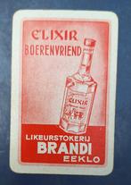 Speelkaart Eeklo  – Likeurstokerij Brandi, Elixir, rood_83, Verzamelen, Ophalen of Verzenden, Gebruikt, Speelkaart(en)