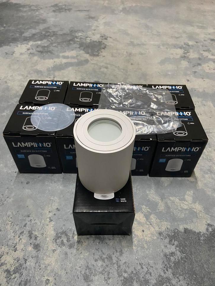 Lampinno - Opbouwspot rond wit richtbaar - 9 stuks, Huis en Inrichting, Lampen | Spots, Zo goed als nieuw, Plafondspot of Wandspot