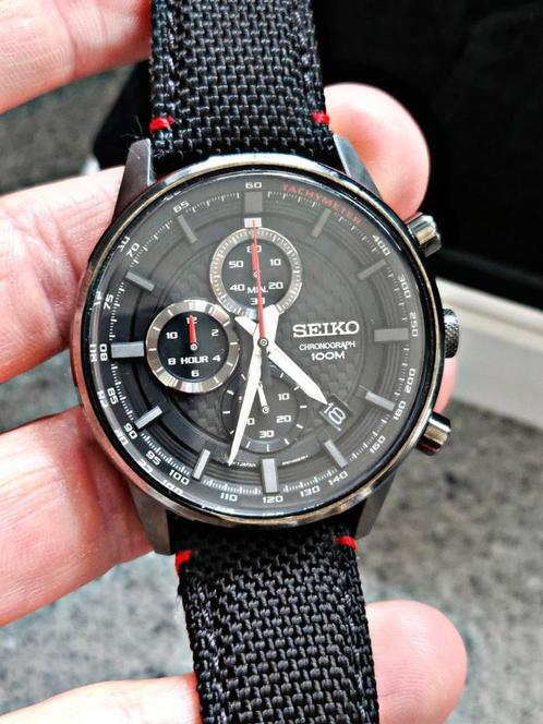 Seiko chronographe, Bijoux, Sacs & Beauté, Montres | Hommes, Comme neuf, Montre-bracelet, Seiko, Acier, Synthétique, Enlèvement ou Envoi