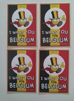 Joli lot 4x Stickers - Diables Rouges - Je Te veux pour la B, Collections, Comme neuf, Sport, Enlèvement ou Envoi