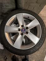Saab 17 inch 5x110 velgen met winterbanden, Ophalen, Gebruikt, 17 inch, Winterbanden