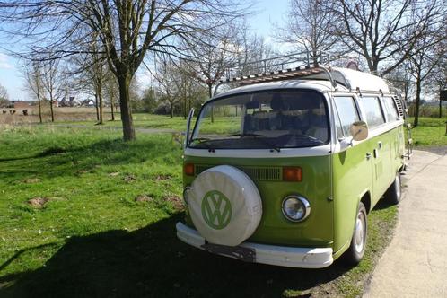 Volkswagen T2B 1974 Kampeerbus, Auto's, Oldtimers, Particulier, Volkswagen, Benzine, 3 deurs, Handgeschakeld, Groen, Ophalen