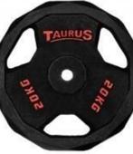 Disques en fonte 20kg Taurus x2, Sports & Fitness, Comme neuf, Plaques d'haltères, Enlèvement, Jambes