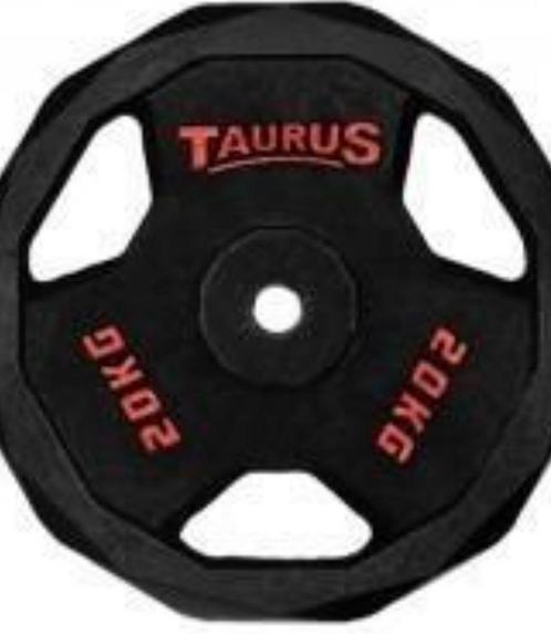 Disques en fonte 20kg Taurus x2, Sport en Fitness, Fitnessmaterialen, Zo goed als nieuw, Halterschijven, Armen, Benen, Borst, Buik