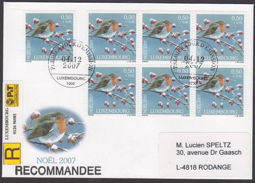LUXEMBOURG - FDC Nouvel An - Y&T 1720 [Erithacus rubecula], Timbres & Monnaies, Timbres | Europe | Autre, Affranchi, Luxembourg