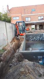 Kraanwerk , keermuren , zwembad, regenwaterput., Ophalen