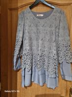 Élégant chemisier femme couleur gris taille large nouveau, Grijs