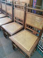 6 antieke stoelen met rotan zitting, Antiek en Kunst, Ophalen of Verzenden
