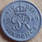 UK / GREAT BRITAIN : NICE SIXPENCE 1949 KM 875, Postzegels en Munten, Ophalen of Verzenden, Losse munt, Overige landen