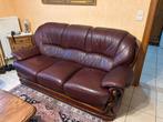 Lederen salon zeer goede staat, Ophalen, Zo goed als nieuw, Rechte bank, Leer