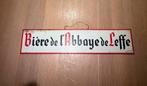 Ongeglazuurd bierbord Leffe Abbey uit 1955, Verzamelen, Ophalen of Verzenden, Gebruikt, Reclamebord, Plaat of Schild, Leffe