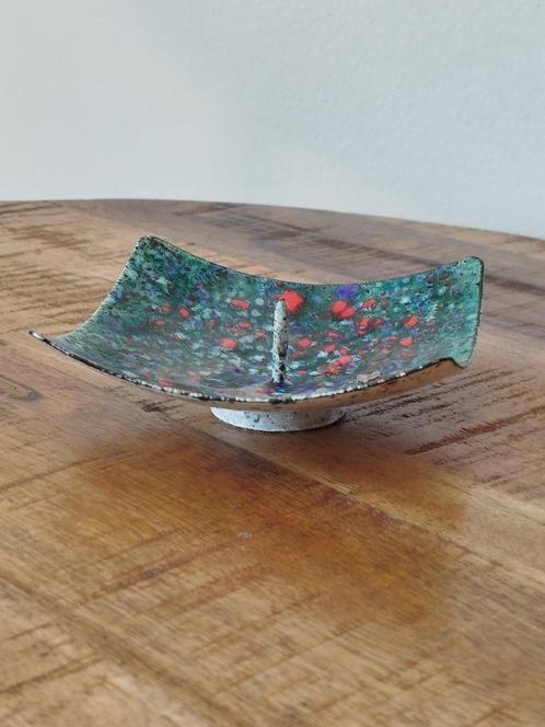 Prachtig Deense MidCenturyModern geëmailleerde kaarsenhouder, Huis en Inrichting, Woonaccessoires | Kandelaars en Kaarsen, Zo goed als nieuw
