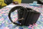 Riem nieuw zwart geweven tressé 110 cm - br. 6 cm, Zwart, Nieuw, Tailleriem, Ophalen of Verzenden