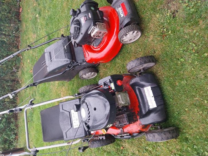 2 grasmaaier, Tuin en Terras, Grasmaaiers, Zo goed als nieuw, Benzine-grasmaaier, 40 t/m 49 cm, Cirkelmaaier, Opvangzak, Ophalen
