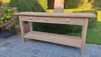 Sidetable uit massieve teak. Geluchtgomd., Huis en Inrichting, Ophalen of Verzenden, Zo goed als nieuw