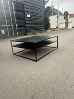 Salontafel zwart staal vierkant, Huis en Inrichting, Tafels | Salontafels, Ophalen, Zo goed als nieuw, Vierkant
