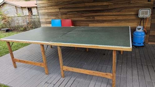 Gratis ping pong tafel (zonder net), Sport en Fitness, Tafeltennis, Gebruikt, Tafel Indoor, Inklapbaar, Ophalen