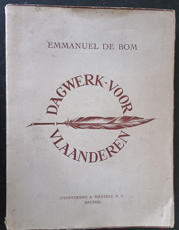 Emmanuel DE BOM. Dagwerk voor Vlaanderen beschikbaar voor biedingen