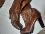 Lange laarzen cognackleur, Enlèvement ou Envoi, Comme neuf, Brun, Bottes hautes