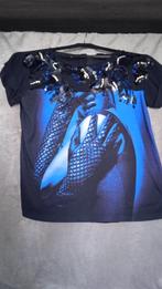 Fantastische feestelijke blouse, Blauw, Maat 36 (S), Gedragen, Ophalen