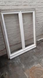 Dubbel opendraaiend houten raam, Doe-het-zelf en Bouw, Glas en Ramen, 80 tot 120 cm, 120 tot 160 cm, Zo goed als nieuw, Gevelraam of Ruit